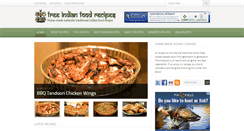 Desktop Screenshot of freeindianfoodrecipes.com